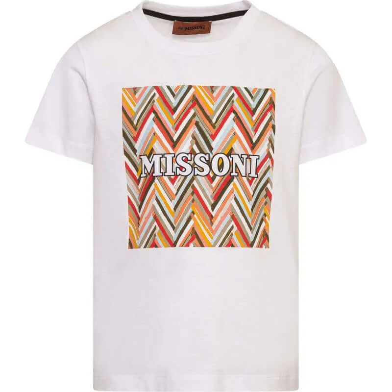 T-shirt graphique à motif zigzag pour garçons