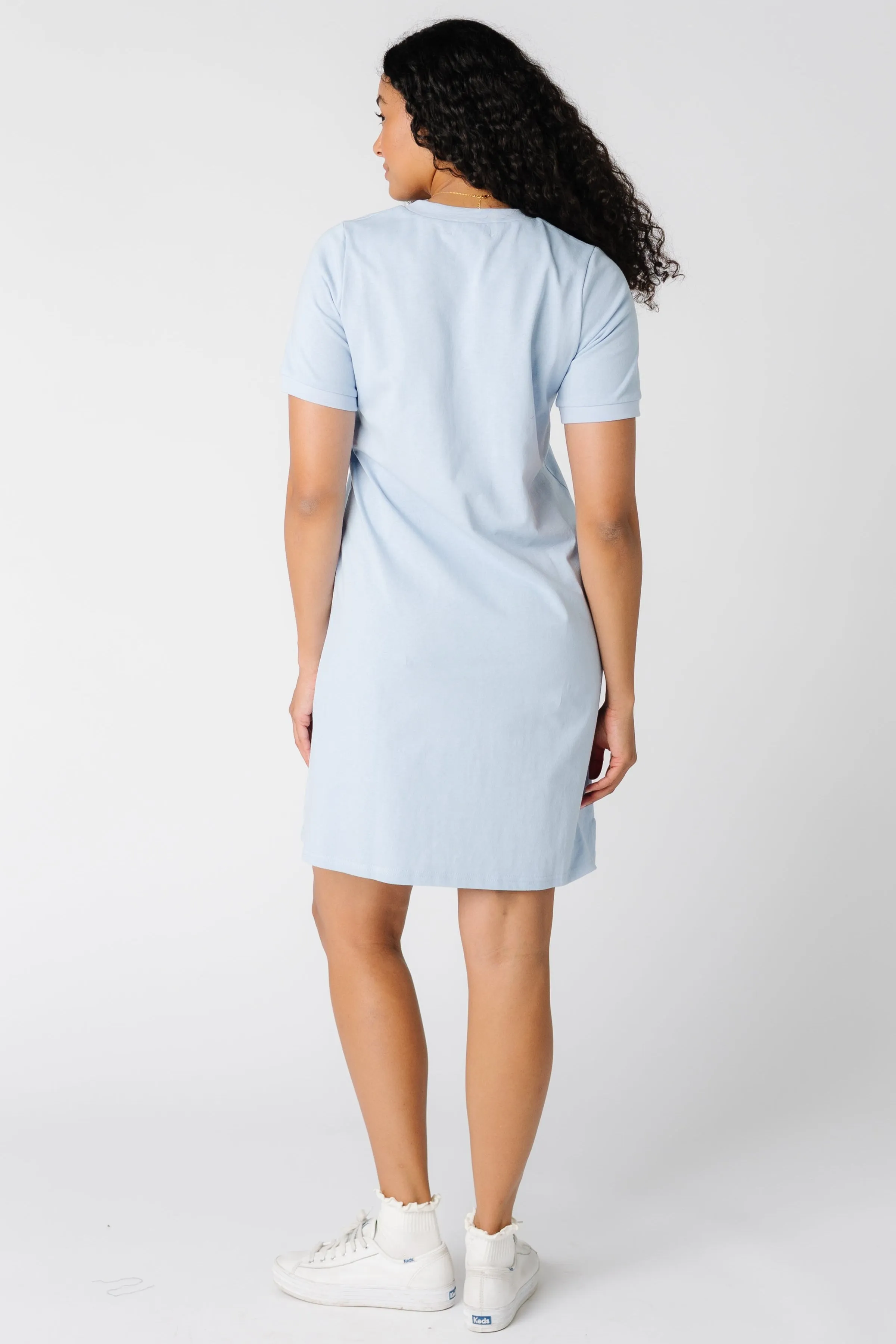 Robe T-shirt décontractée Brass & Roe - Bleu clair