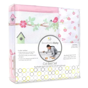 Ensemble de lit bébé respirant BreathableBaby (Jardin anglais)