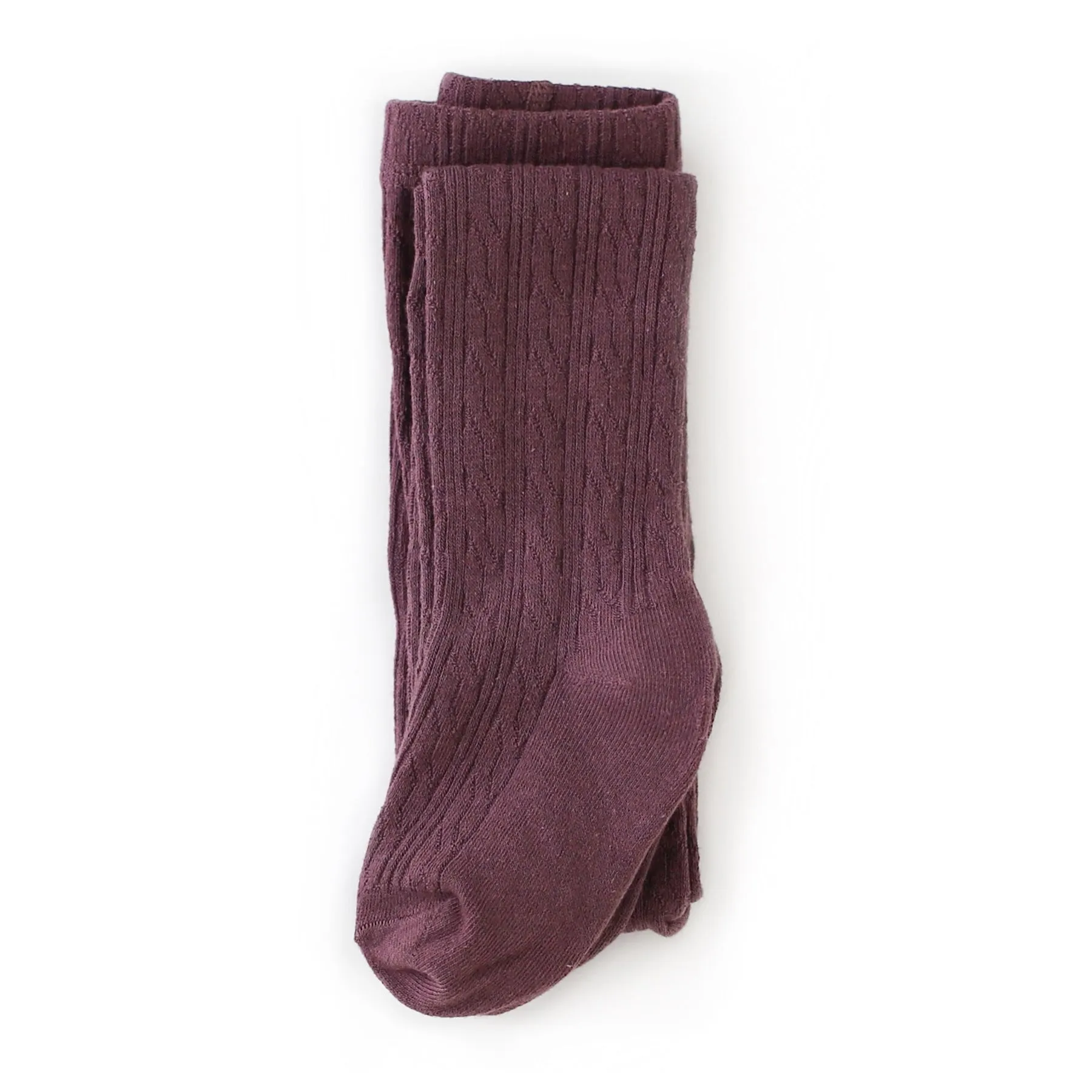 Collants en Côte - Prune Poussiéreux par Little Stocking Co.