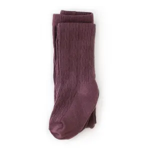 Collants en Côte - Prune Poussiéreux par Little Stocking Co.