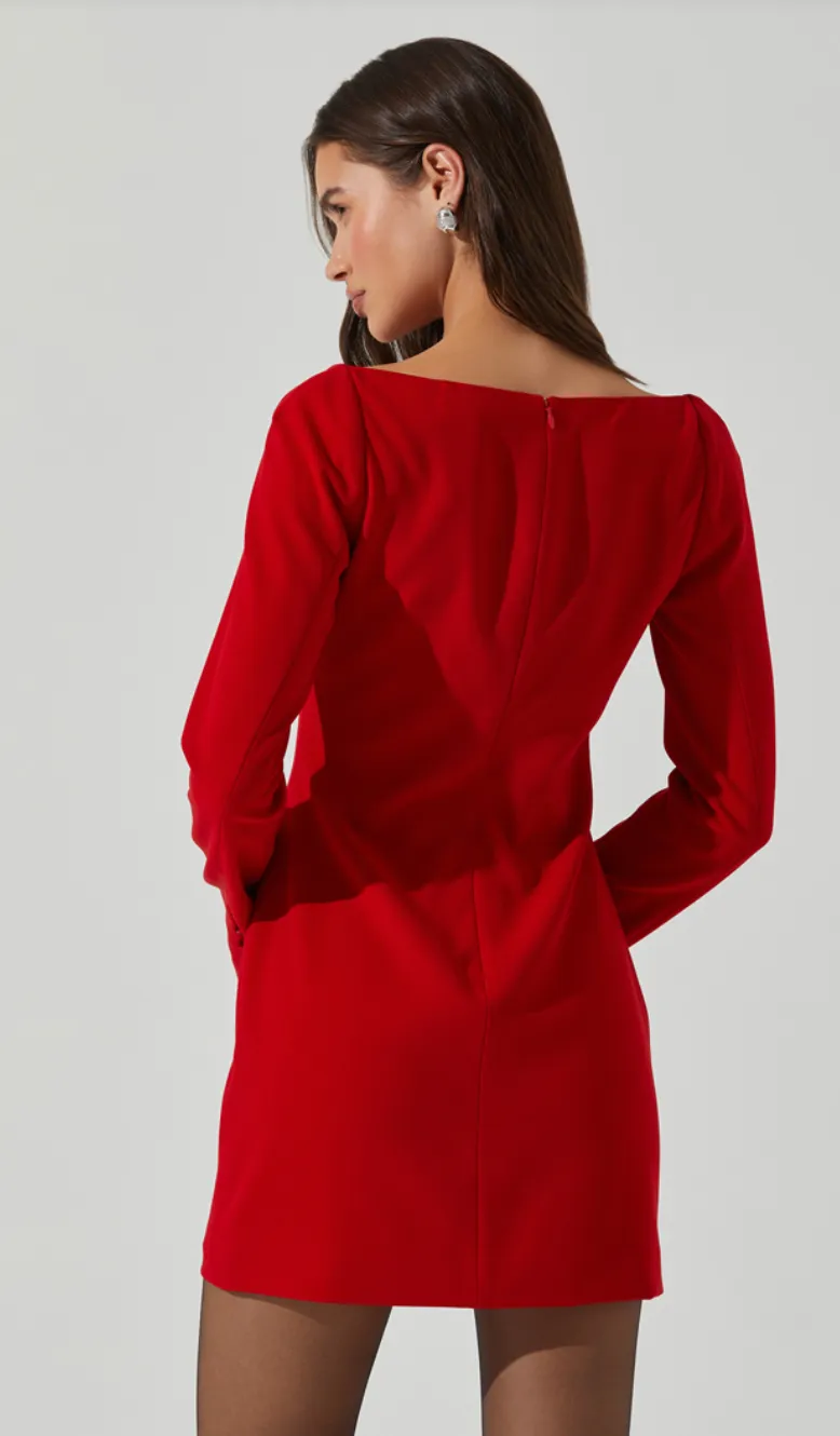 Robe rouge Calanthe par Astr the Label