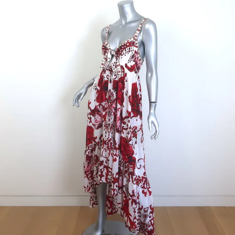 Robe à nouer Camilla Crown of Thorns imprimé floral blanc/rouge taille Extra Small