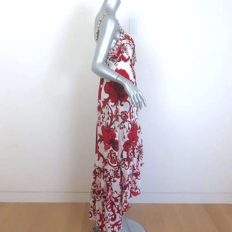 Robe à nouer Camilla Crown of Thorns imprimé floral blanc/rouge taille Extra Small