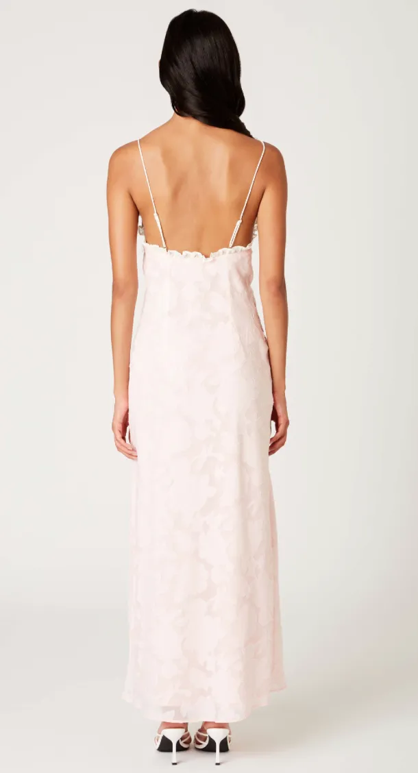 Robe longue florale rose Camille par NIA