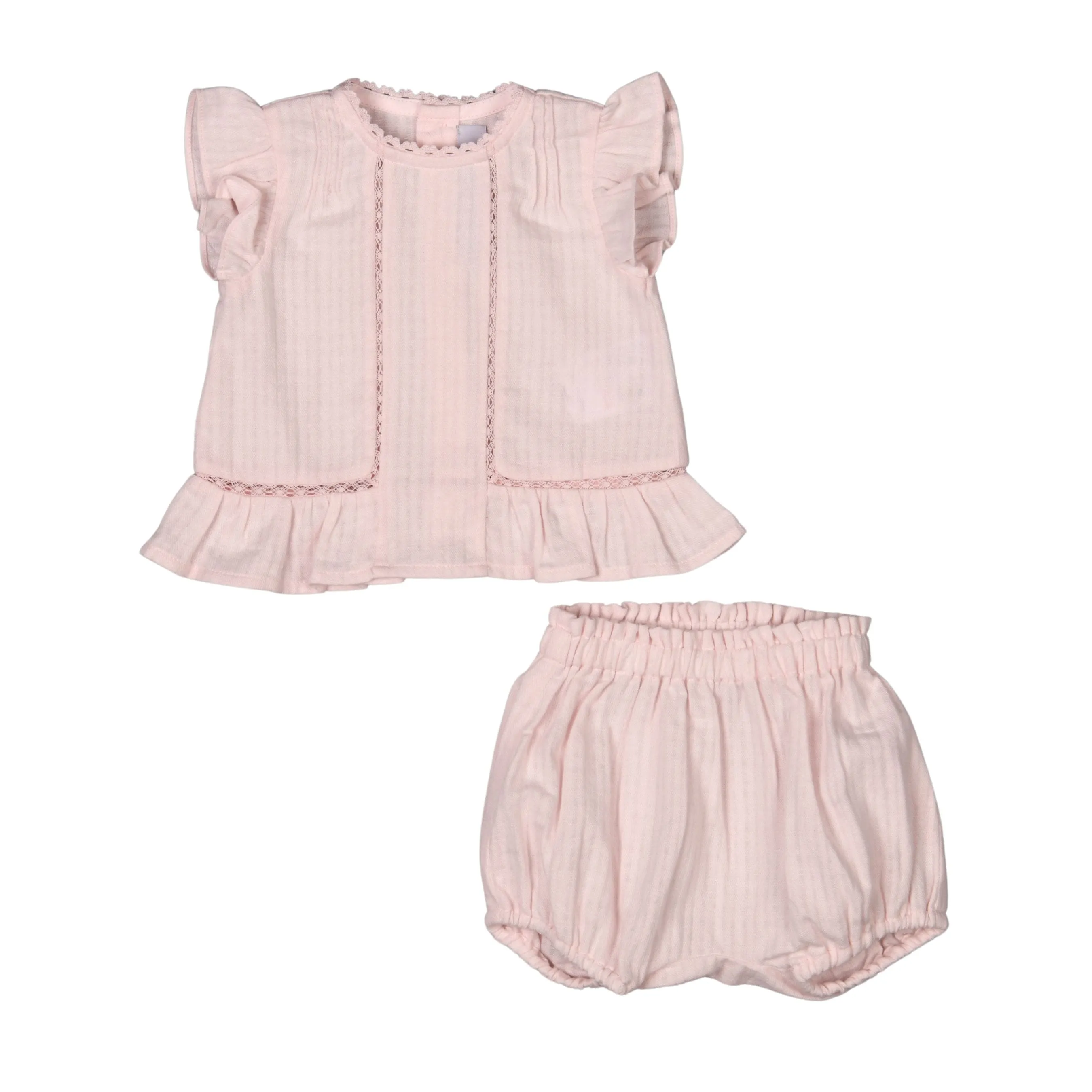 Carene | Ensemble de shorts en coton bio rose pour filles Babykids_Bébé-Sweeny
