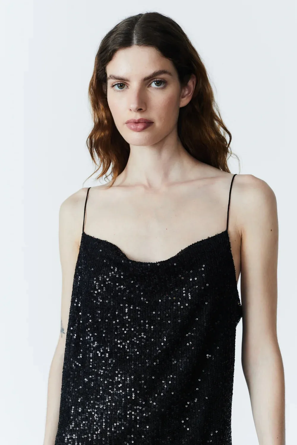 Robe à décalage Carson Sequin