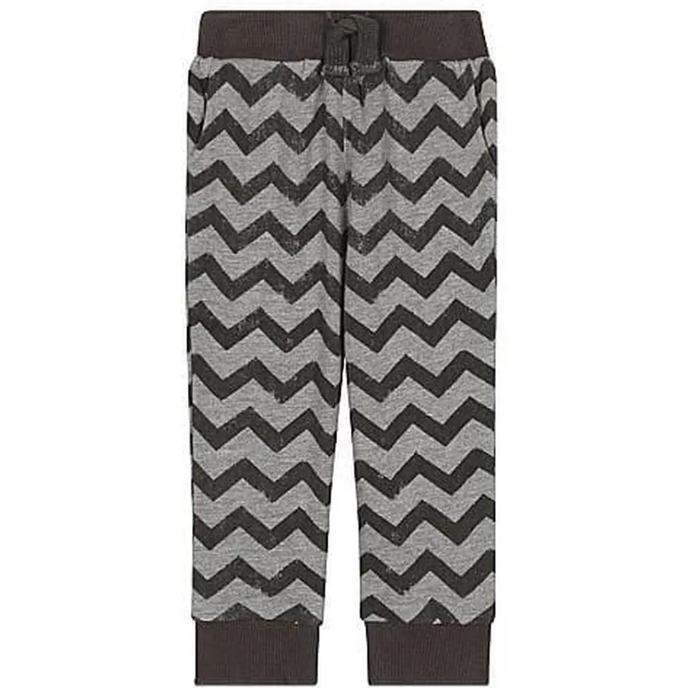Haut et pantalon de survêtement gris charbon à motifs zigzag