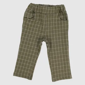 Pantalon confortable à carreaux