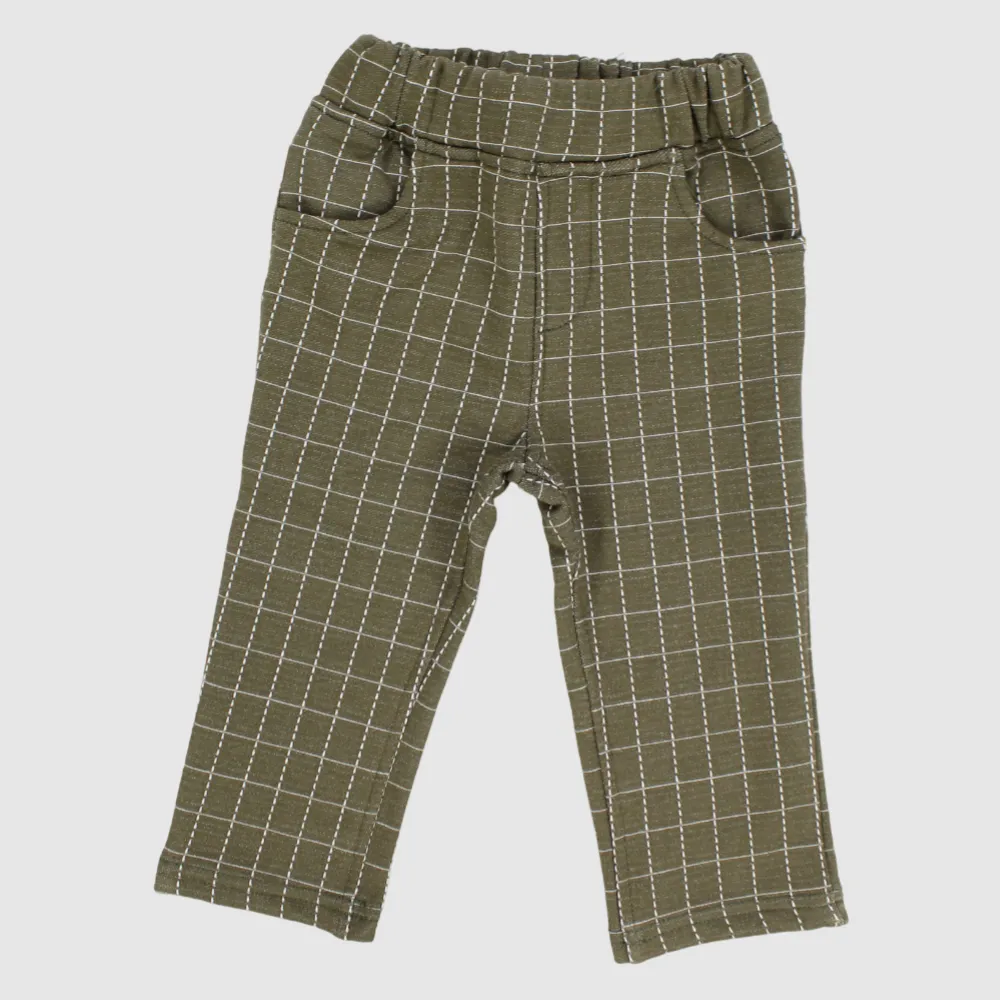 Pantalon confortable à carreaux
