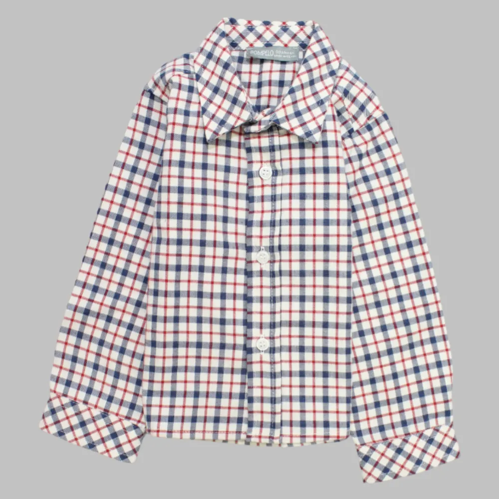 Chemise à carreaux à manches longues