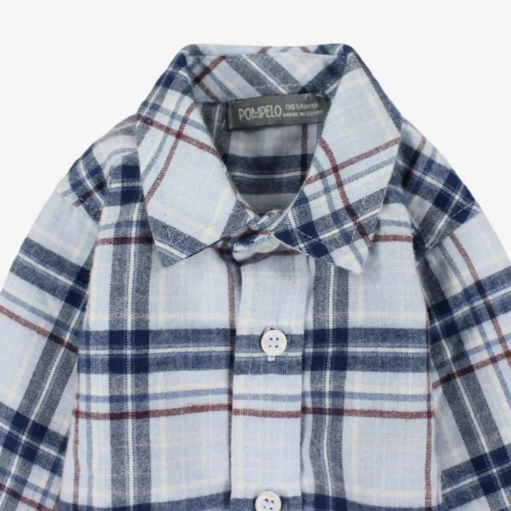 Chemise à carreaux à manches longues