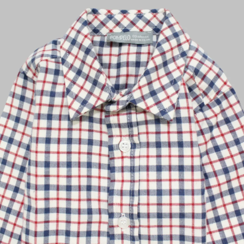 Chemise à carreaux à manches longues
