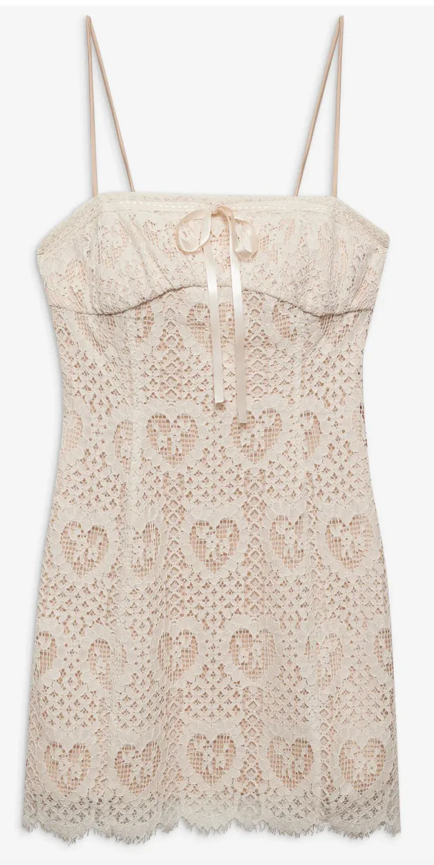 Robe courte en dentelle Claire par For Love and Lemons