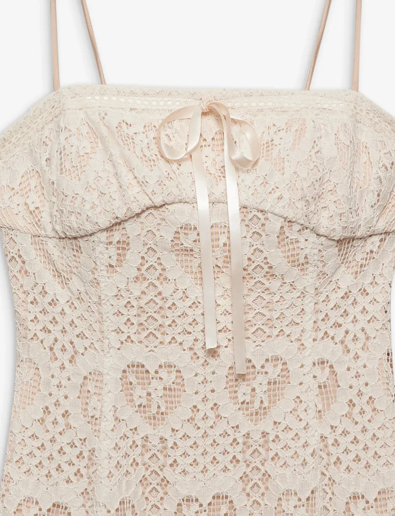 Robe courte en dentelle Claire par For Love and Lemons