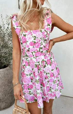 Robe Claire Mini ~ Fleuri Cottage Rose