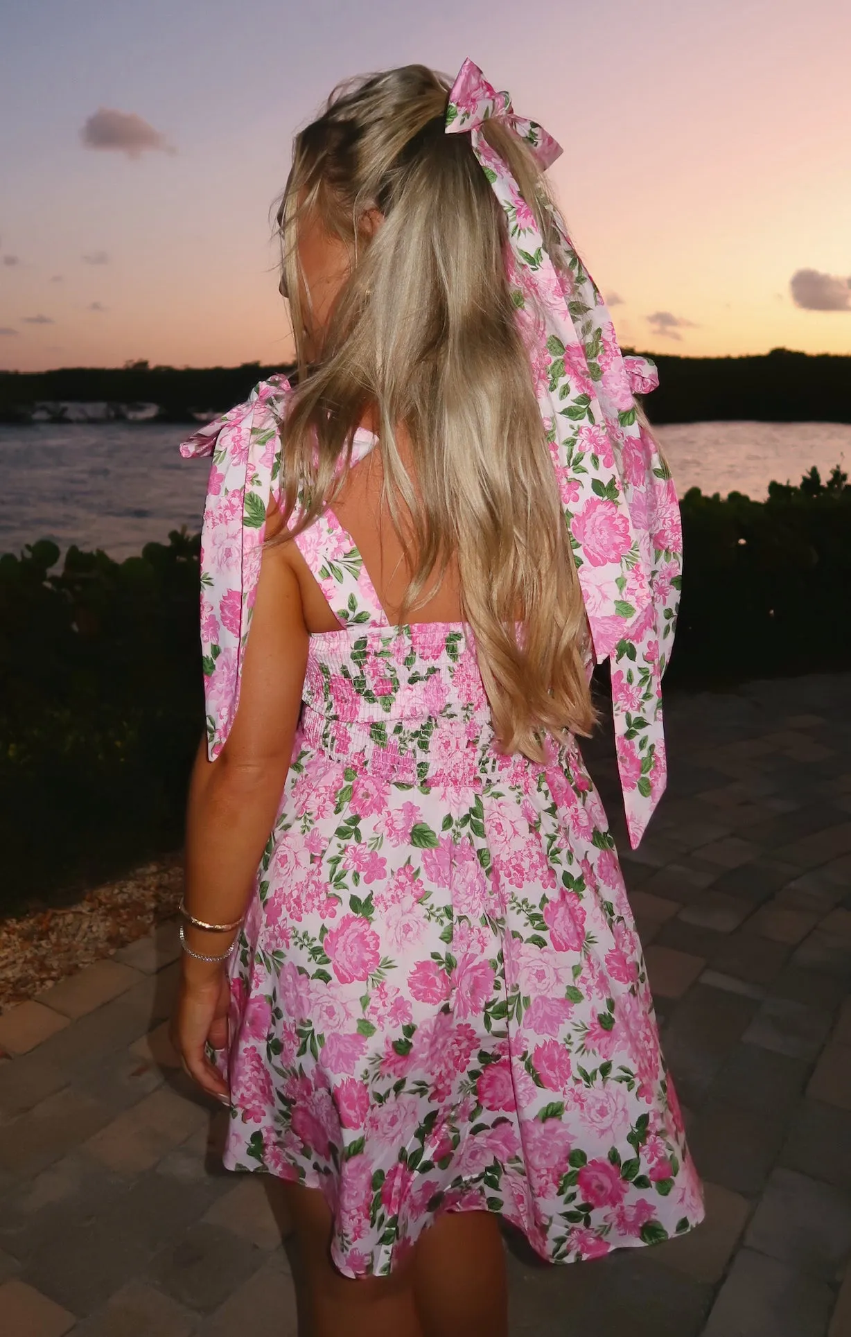 Robe Claire Mini ~ Fleuri Cottage Rose