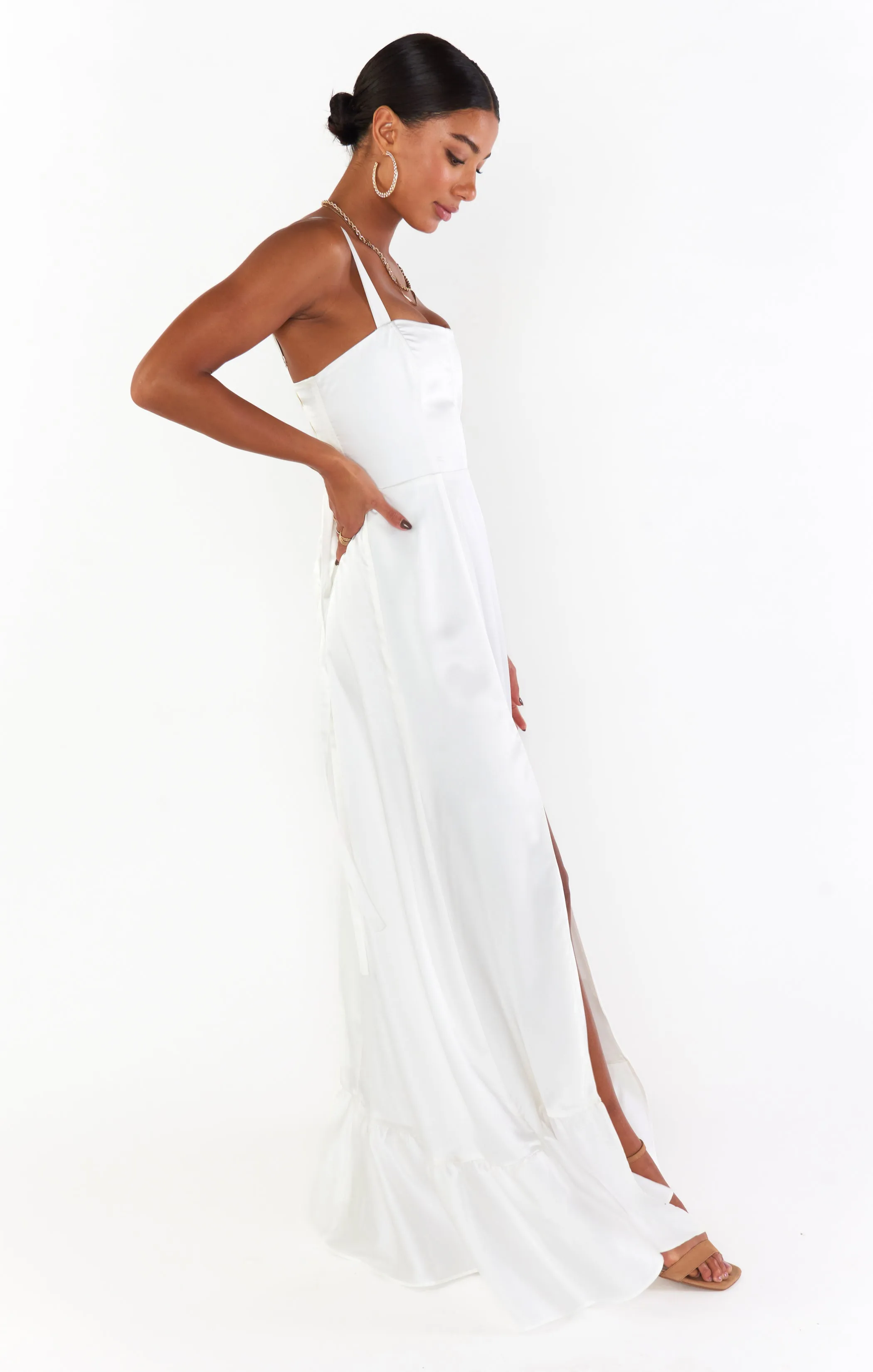 Robe corset Clarissa ~ Satin luxe ivoire