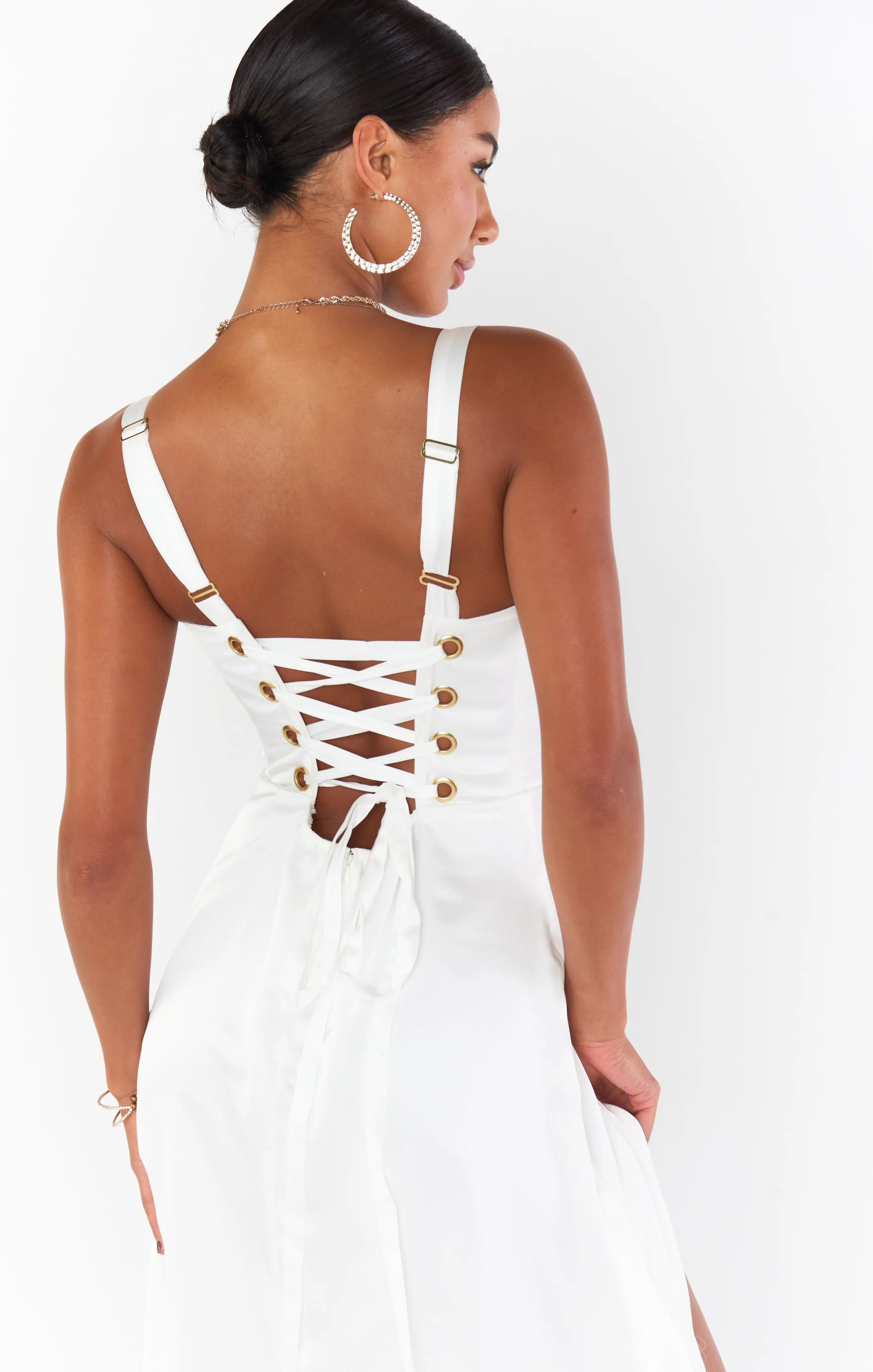 Robe corset Clarissa ~ Satin luxe ivoire