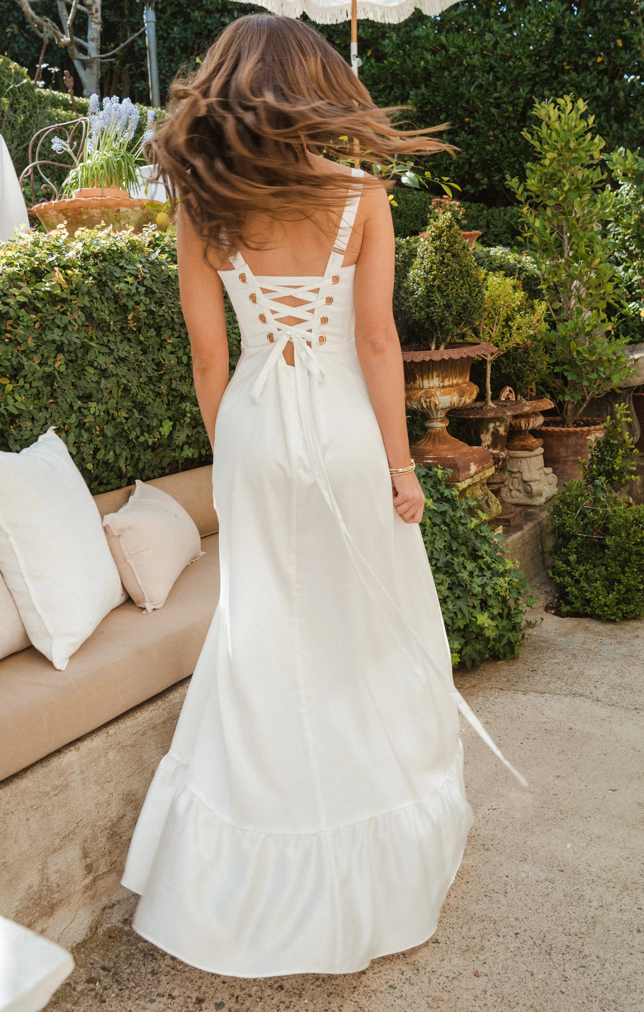 Robe corset Clarissa ~ Satin luxe ivoire