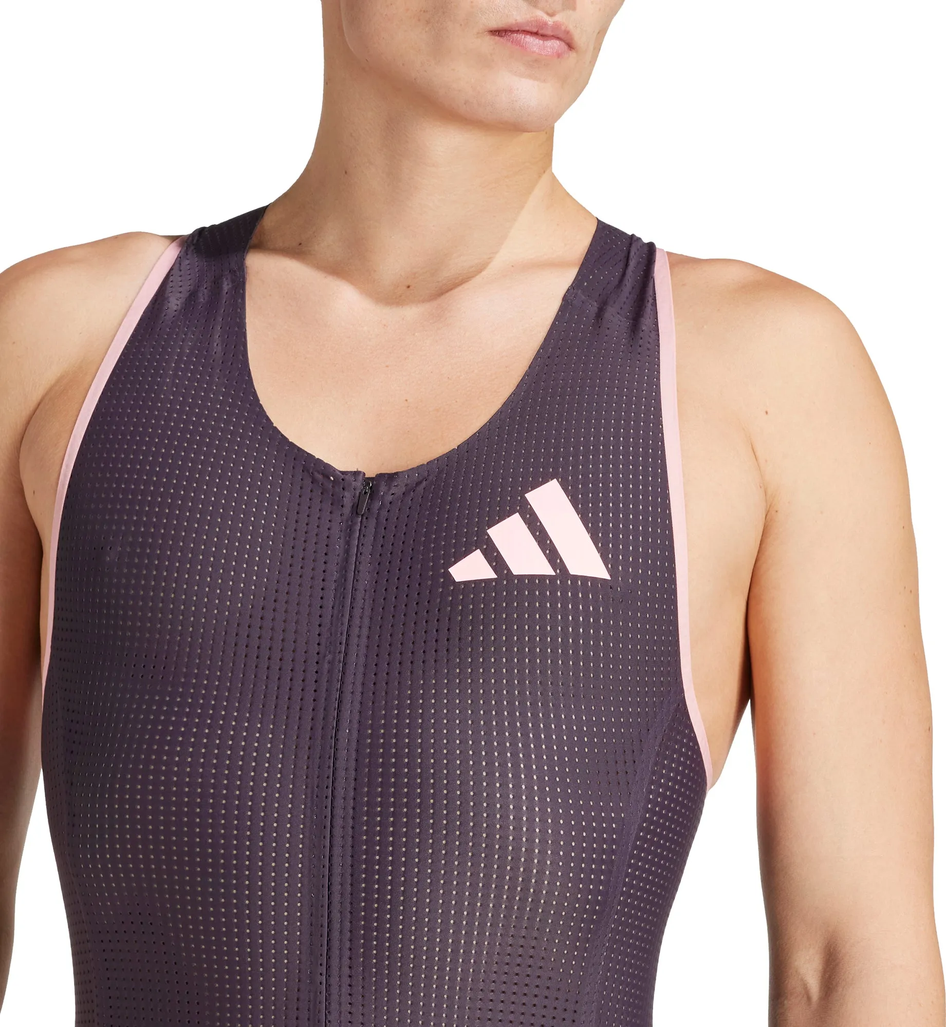 Vêtements Adidas Homme Combinaison de Course Adizero Promo Sans Manches pour Hommes - Violet