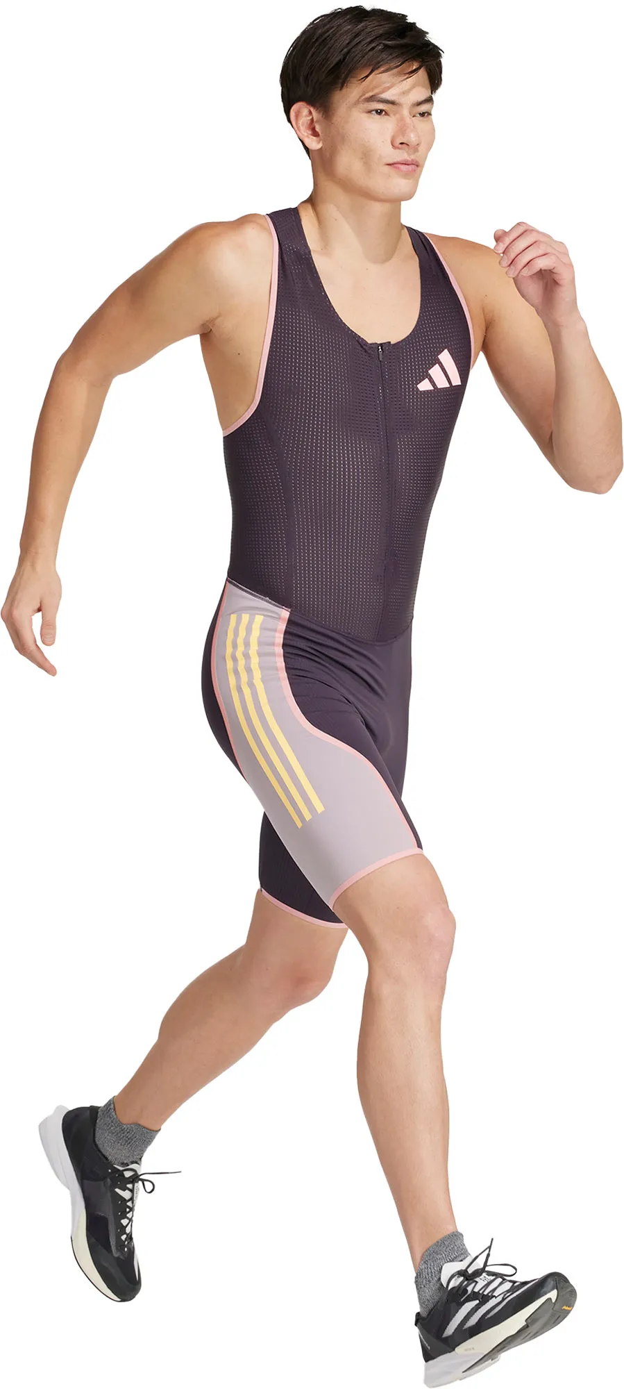 Vêtements Adidas Homme Combinaison de Course Adizero Promo Sans Manches pour Hommes - Violet