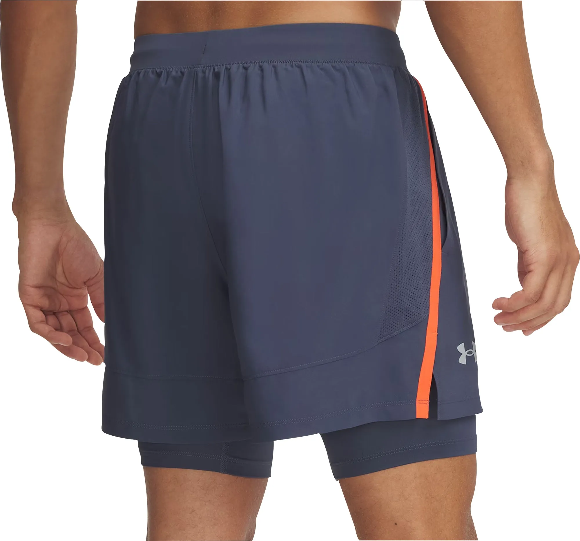 Vêtements Under Armour Homme Short de Course 2 en 1 Under Armour Launch - Gris