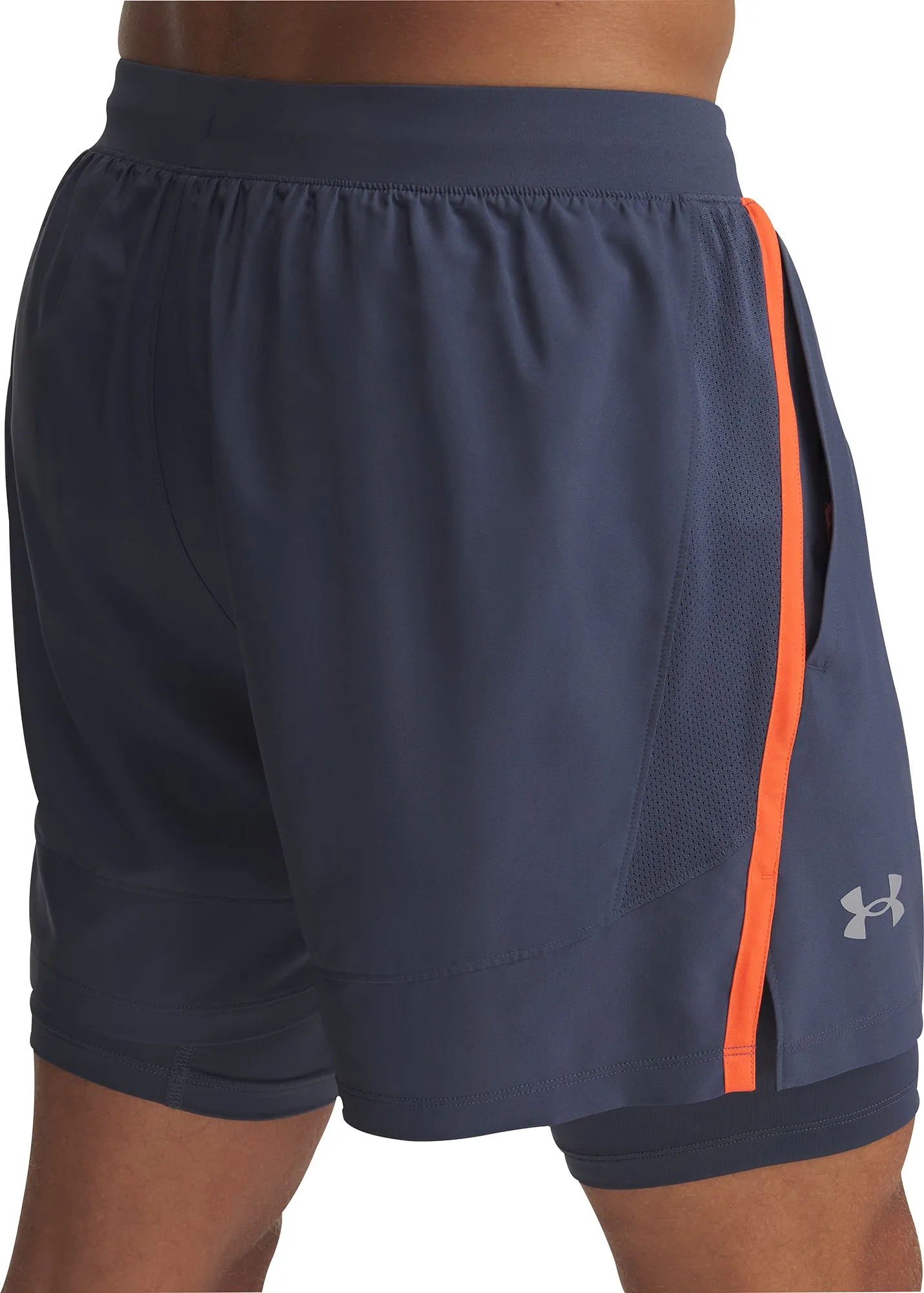Vêtements Under Armour Homme Short de Course 2 en 1 Under Armour Launch - Gris