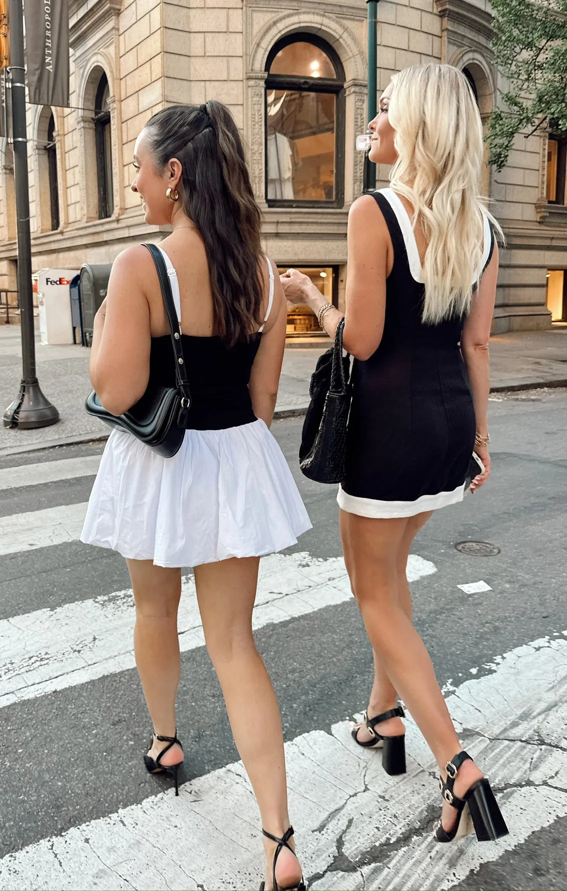 Robe Coco ~ Lin noir et blanc