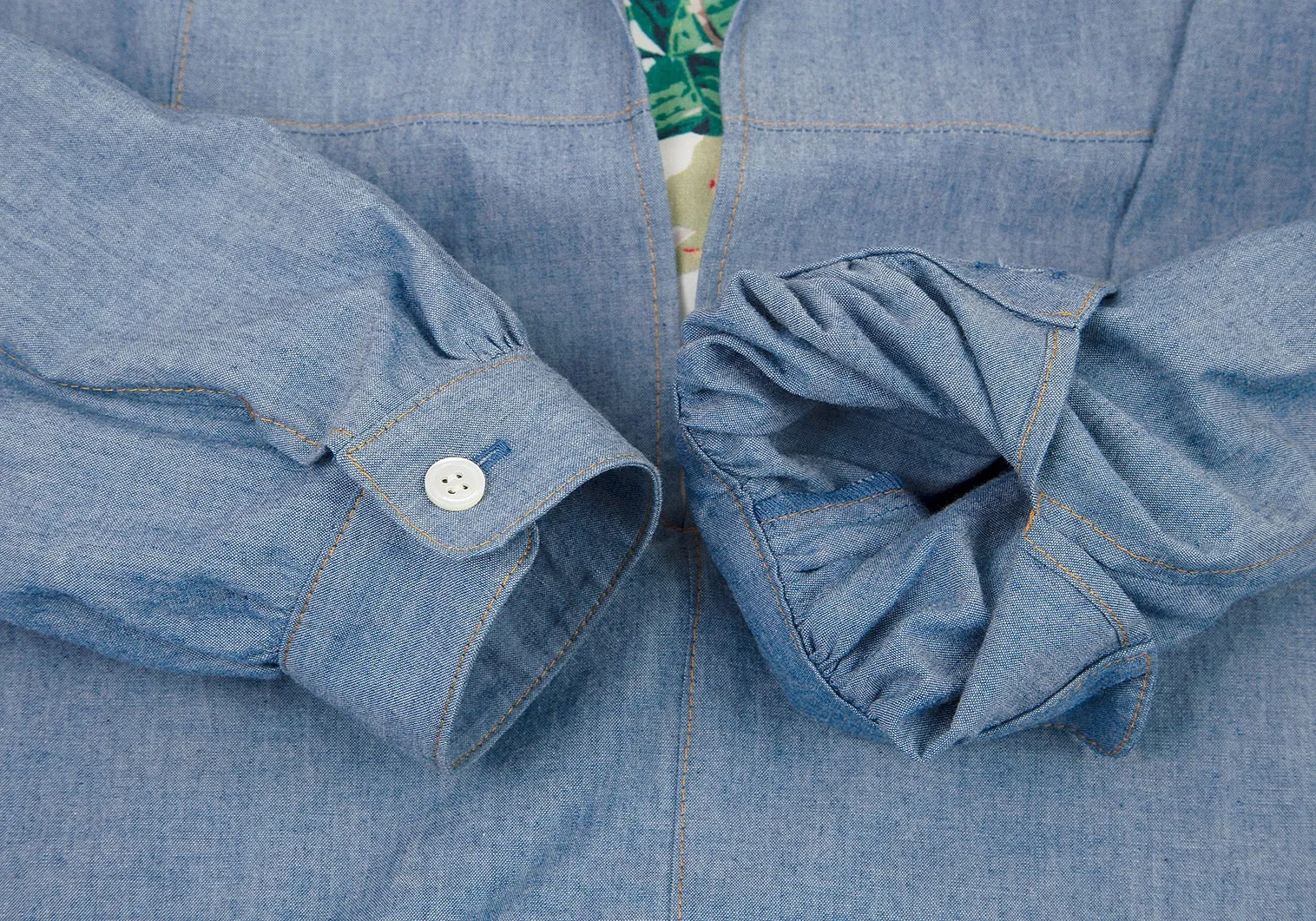 Comme des Garcons Japan. Robe à pans superposés en denim bleu JUNYA WATANABE