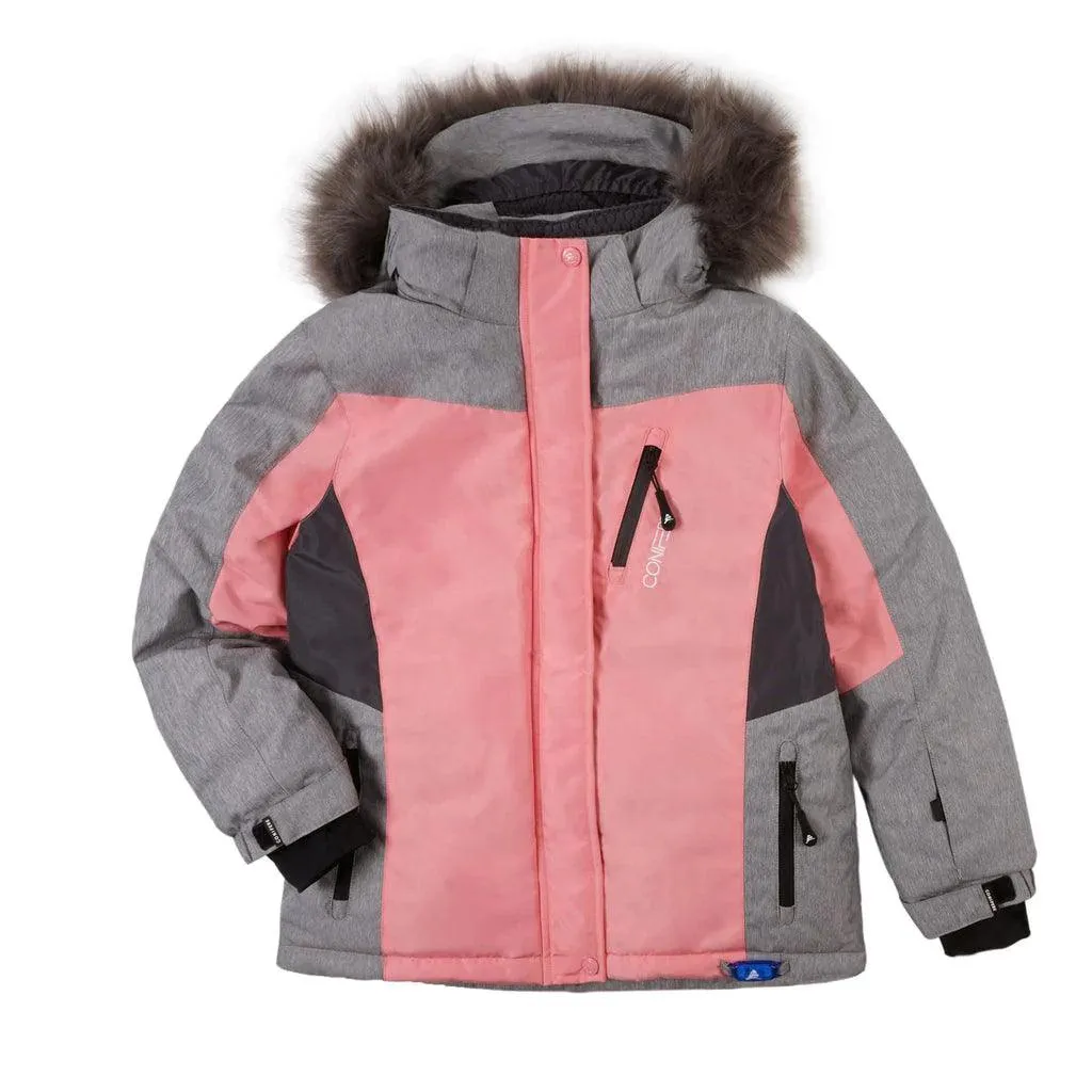 Ensemble de Combinaison de Neige pour Filles Conifere Flossy Bloom - Gris - (Tailles 4, 6 & 6x) Babykids Conifere