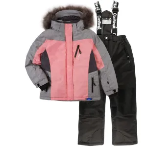 Ensemble de Combinaison de Neige pour Filles Conifere Flossy Bloom - Gris - (Tailles 4, 6 & 6x) Babykids Conifere