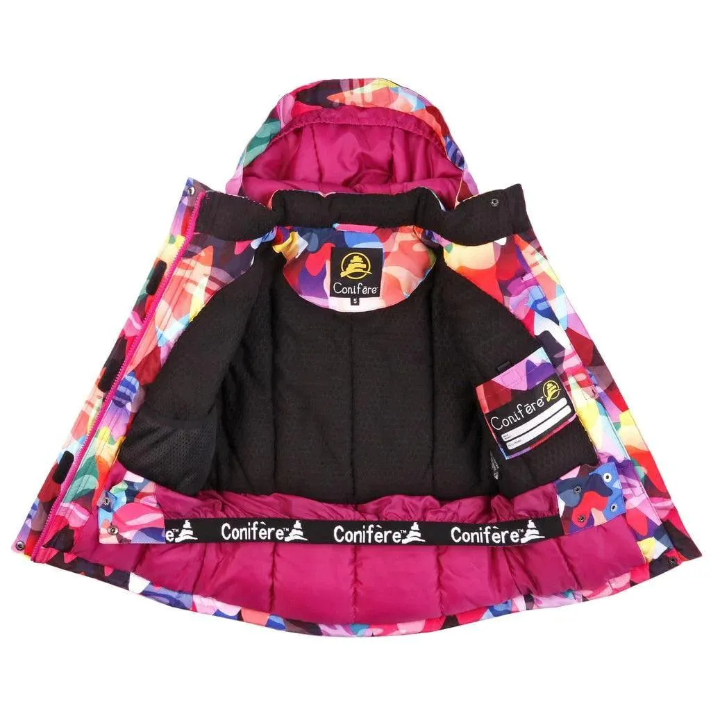 Ensemble de Combinaison Neige Bébé Filles Arc-en-Ciel Pailleté Conifere