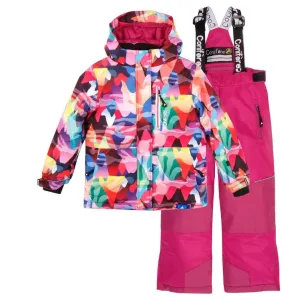 Ensemble de Combinaison Neige Bébé Filles Arc-en-Ciel Pailleté Conifere