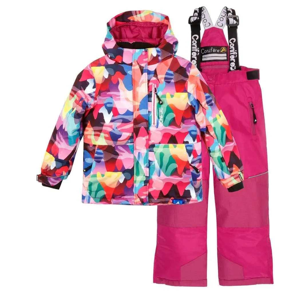 Ensemble de Combinaison Neige Bébé Filles Arc-en-Ciel Pailleté Conifere