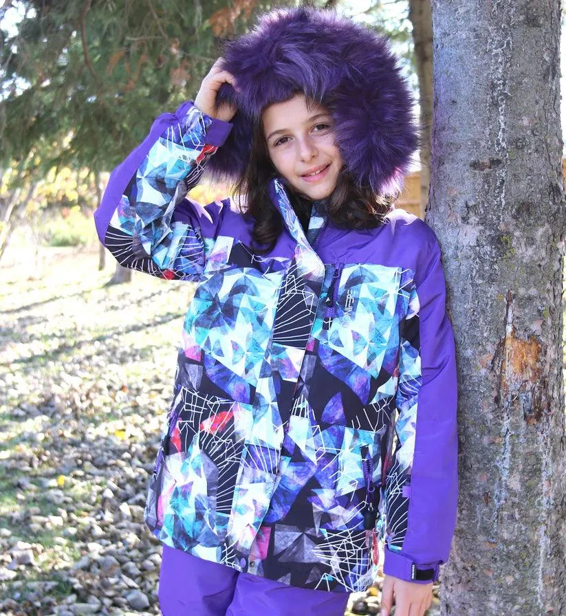 Conifere TAKLA - Combinaison neige Kaléidoscope pour filles - (Tailles 7 & 10) Bébé Enfant Conifere
