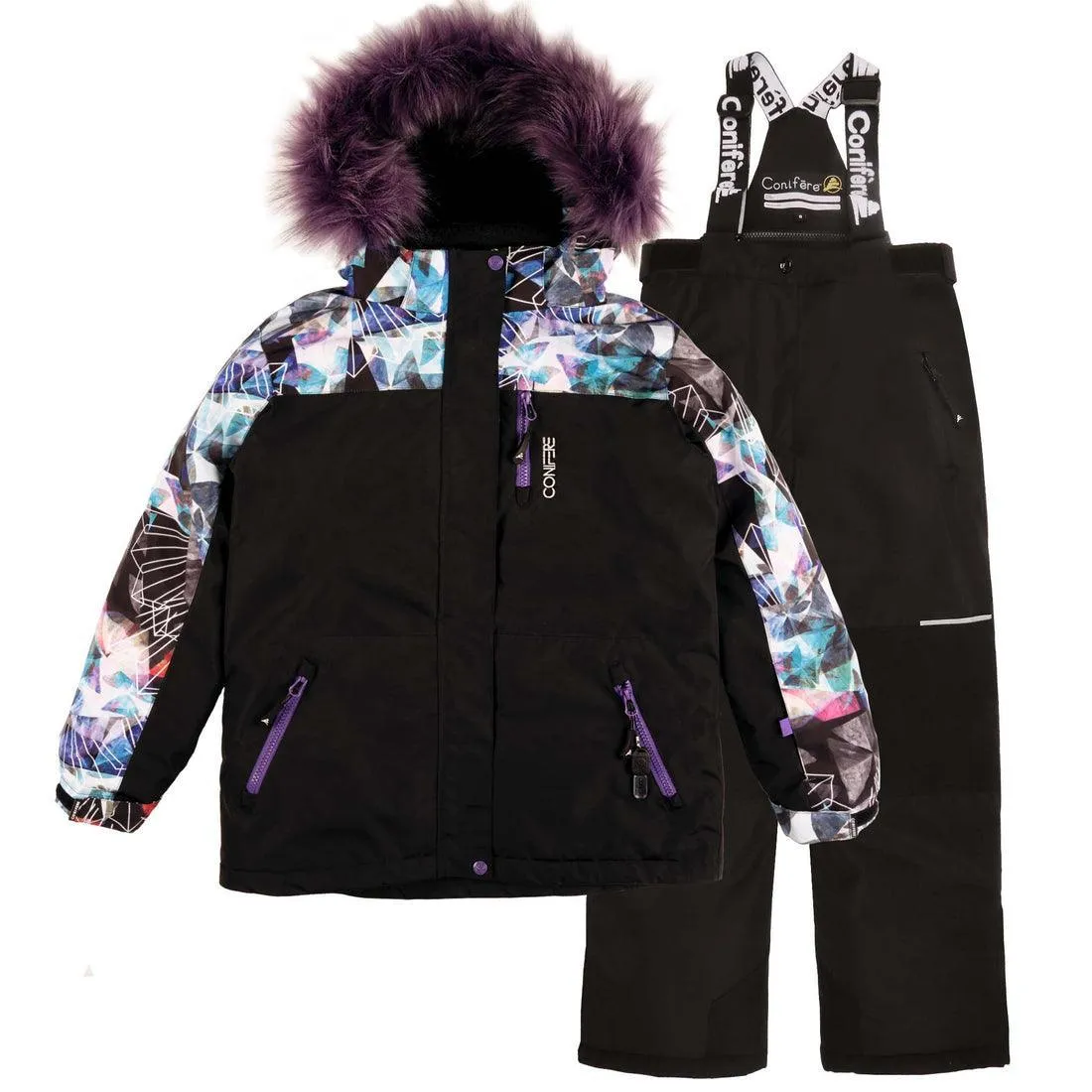 Conifere TAKLA - Combinaison neige Kaléidoscope pour filles - (Tailles 7 & 10) Bébé Enfant Conifere