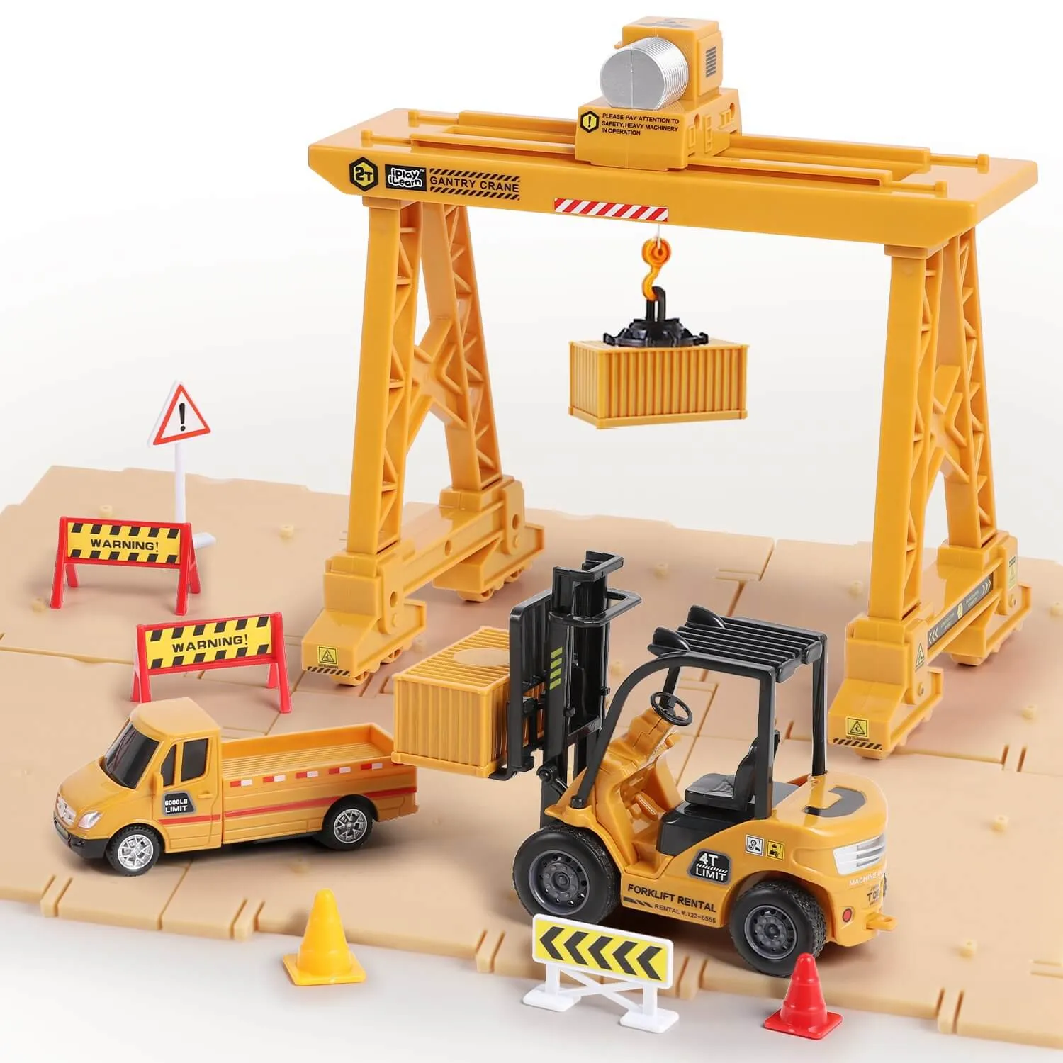 Ensembles de jouets de camion grue pour le transport de marchandises de construction
