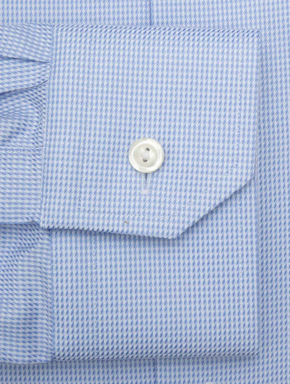 Chemise en coton sergé à motif contemporain Bleu