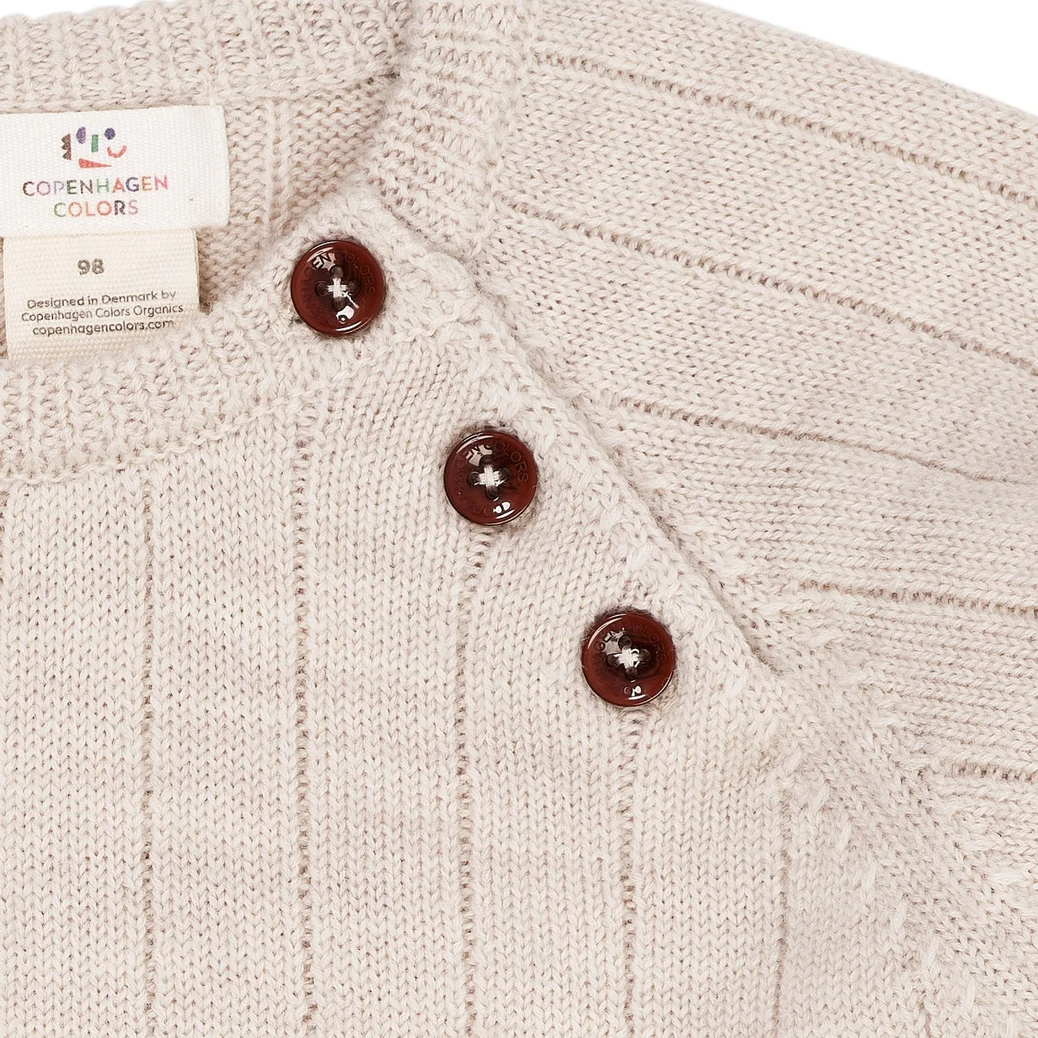 Copenhagen Colors Blouse Tricotée en Laine Mérinos Mélange Crème Pâle Copenhagen Colors