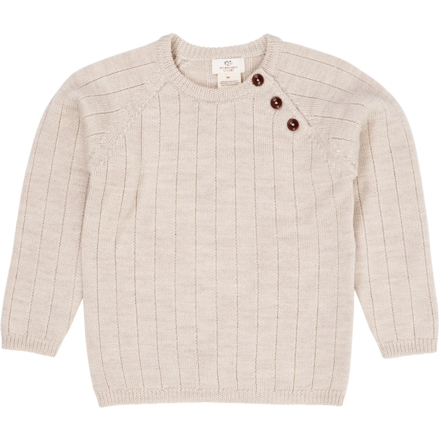 Copenhagen Colors Blouse Tricotée en Laine Mérinos Mélange Crème Pâle Copenhagen Colors