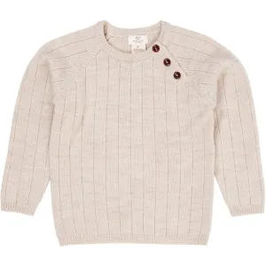 Copenhagen Colors Blouse Tricotée en Laine Mérinos Mélange Crème Pâle Copenhagen Colors