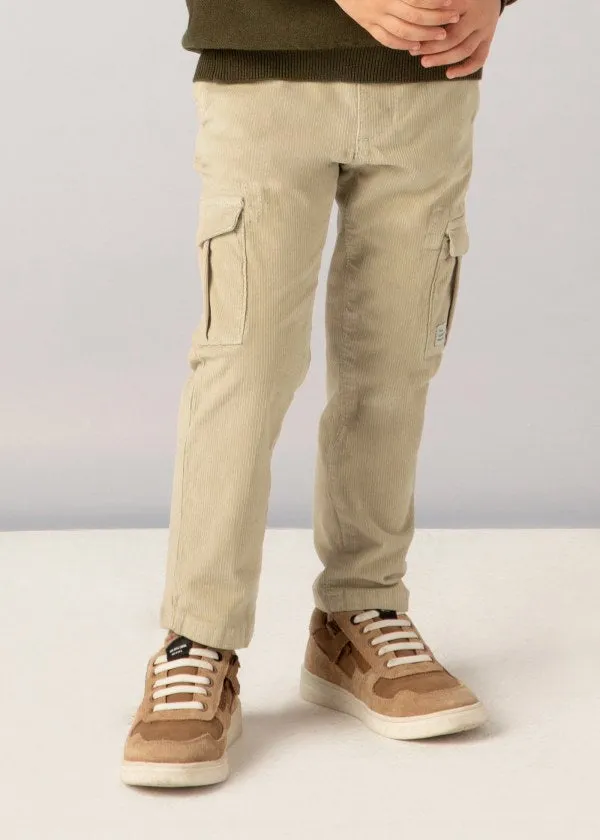 Pantalon Cargo en Côtelé - Sable par Mayoral - VENTE FINALE