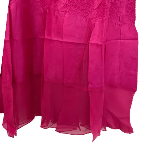 Robe mi-longue à effet froissé