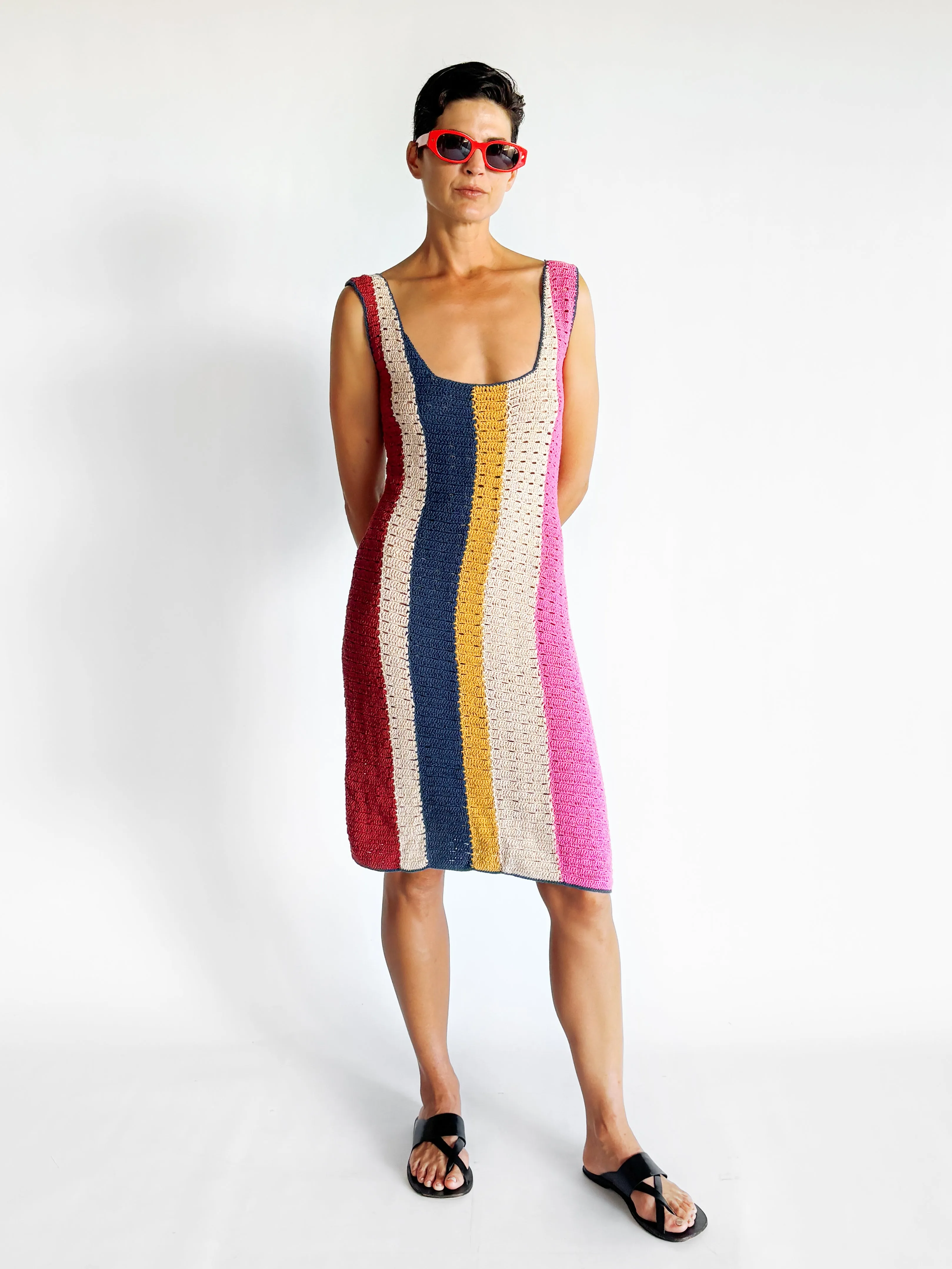 Robe mi-longue en crochet