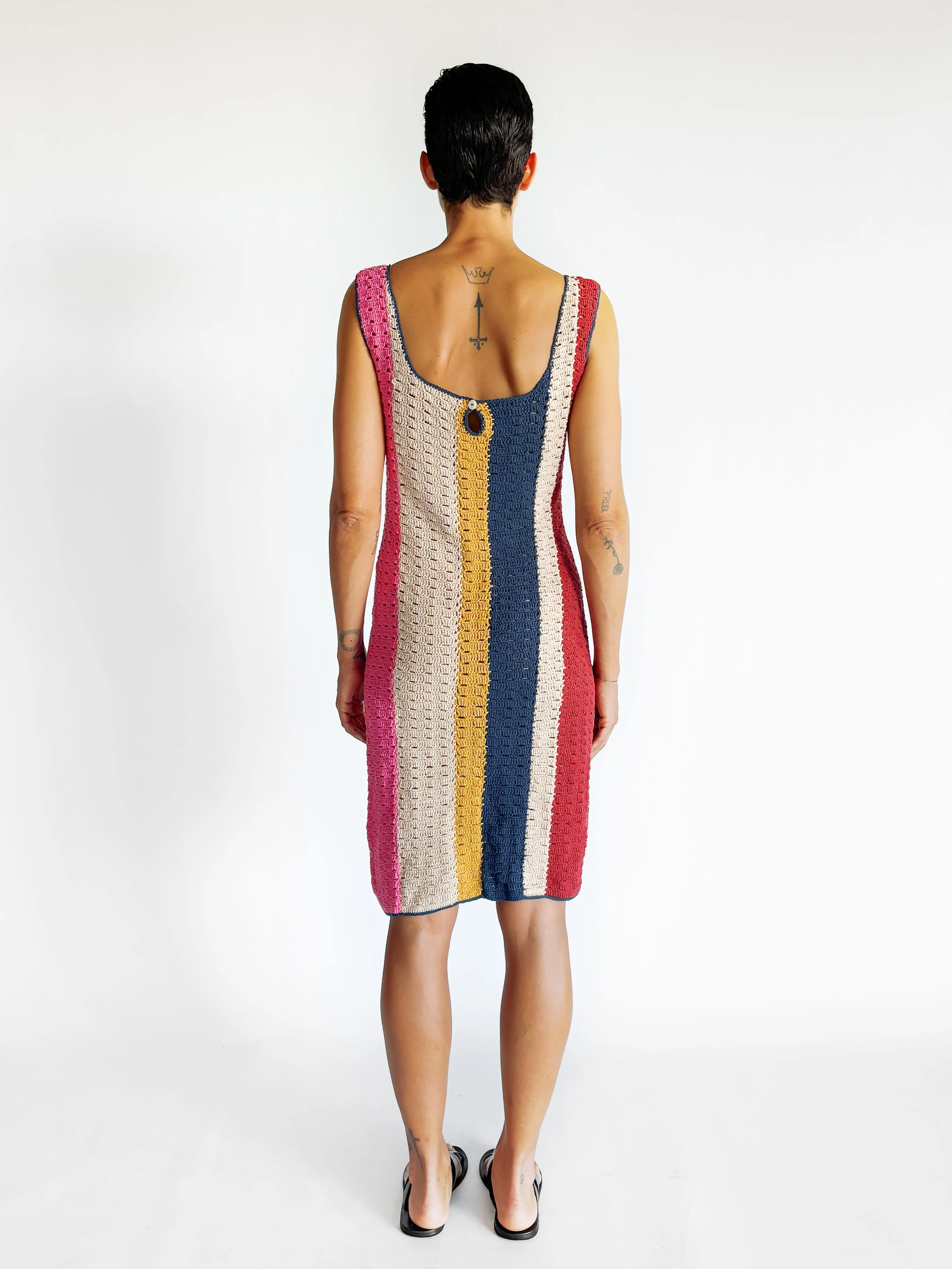 Robe mi-longue en crochet