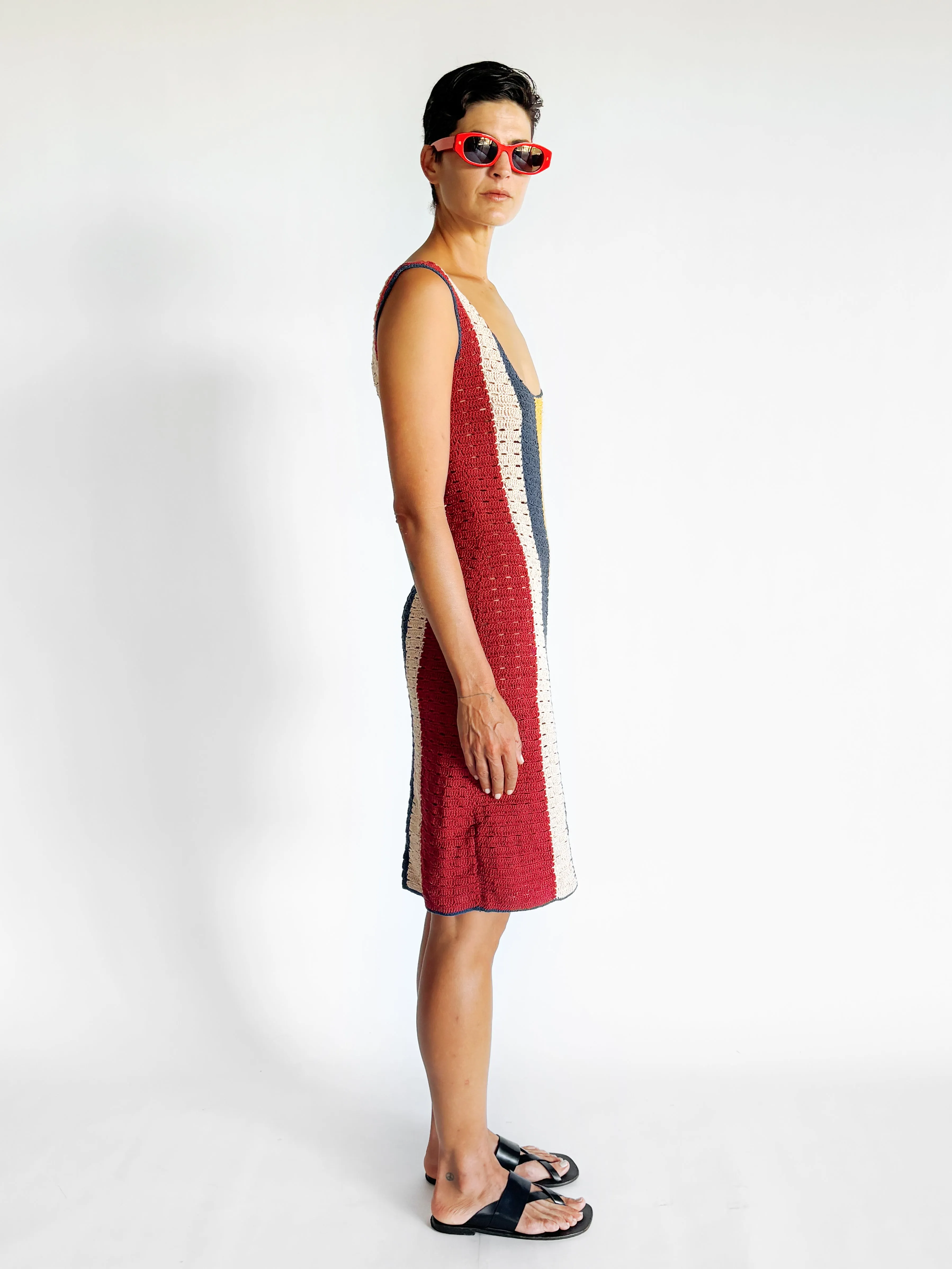 Robe mi-longue en crochet