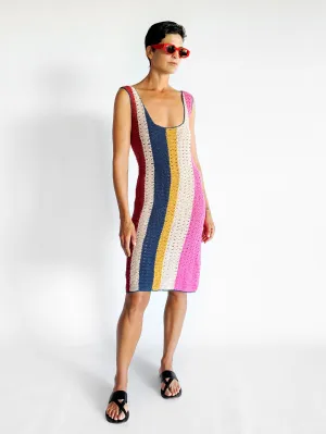 Robe mi-longue en crochet