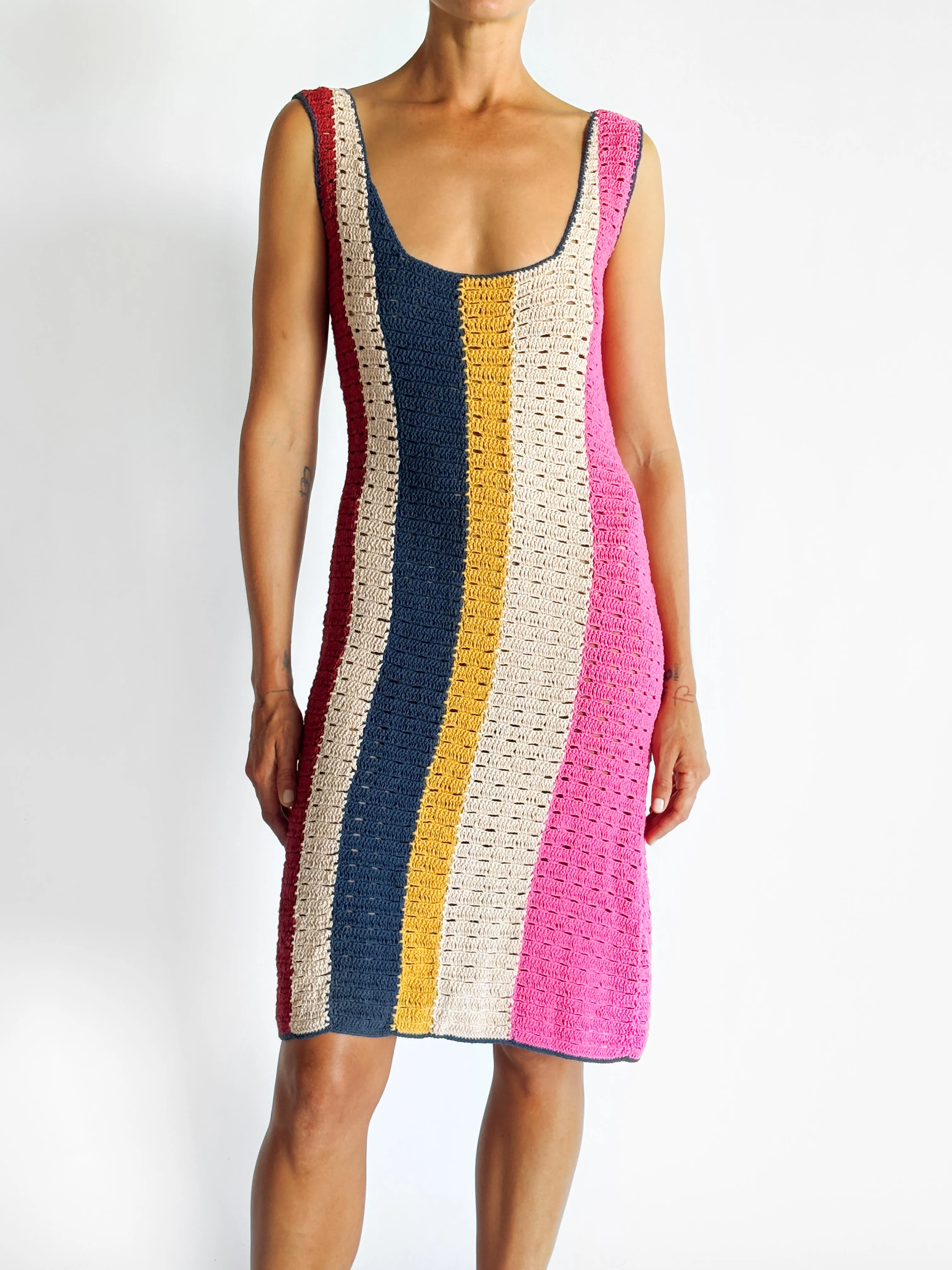 Robe mi-longue en crochet