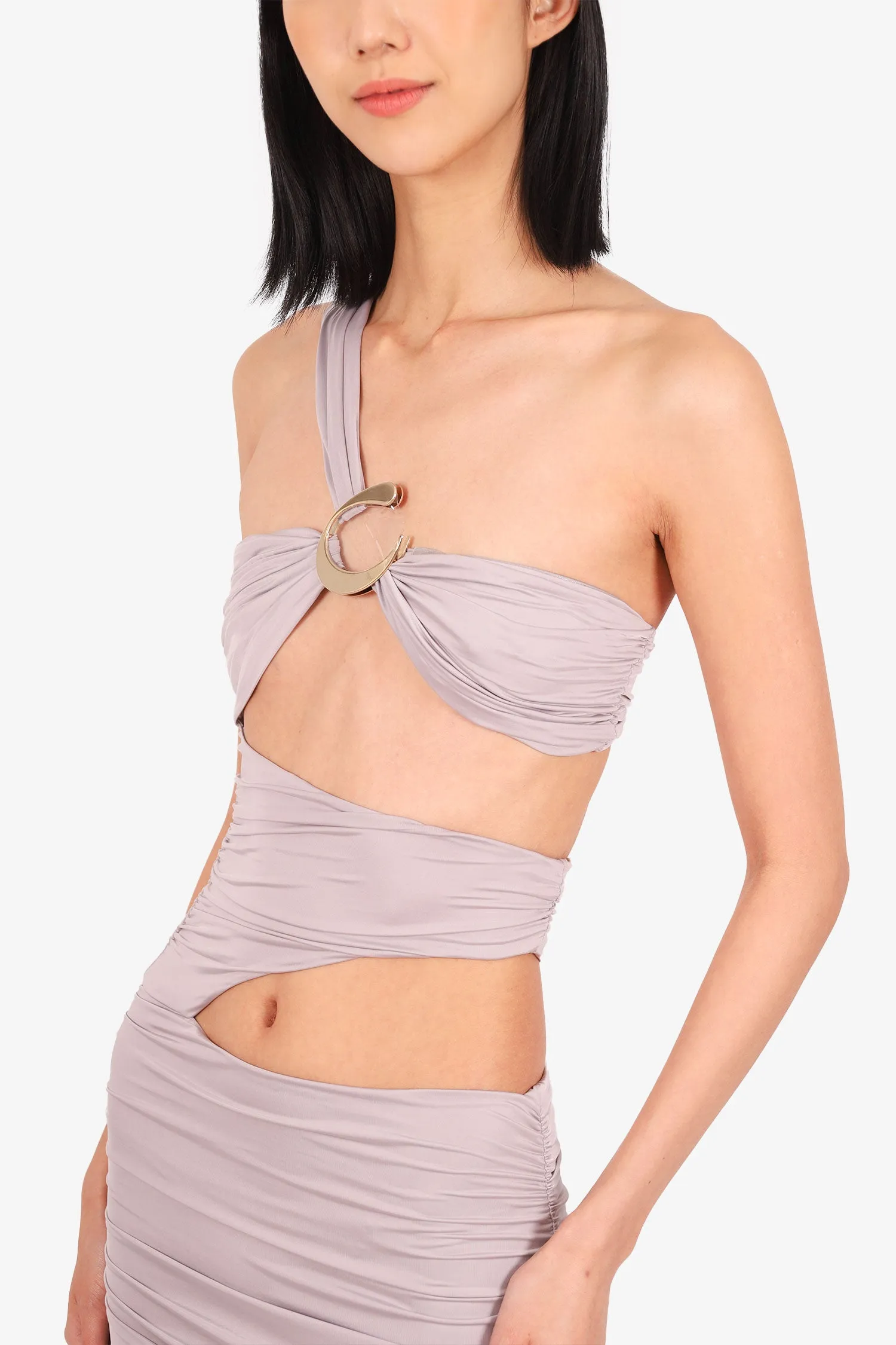 Robe échancrée en jersey stretch gris Cultnaked Taille S